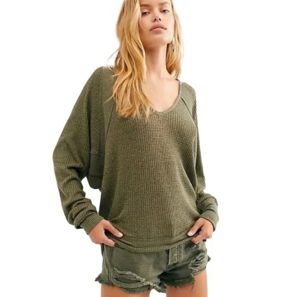 Olive Green Women's Knit Top